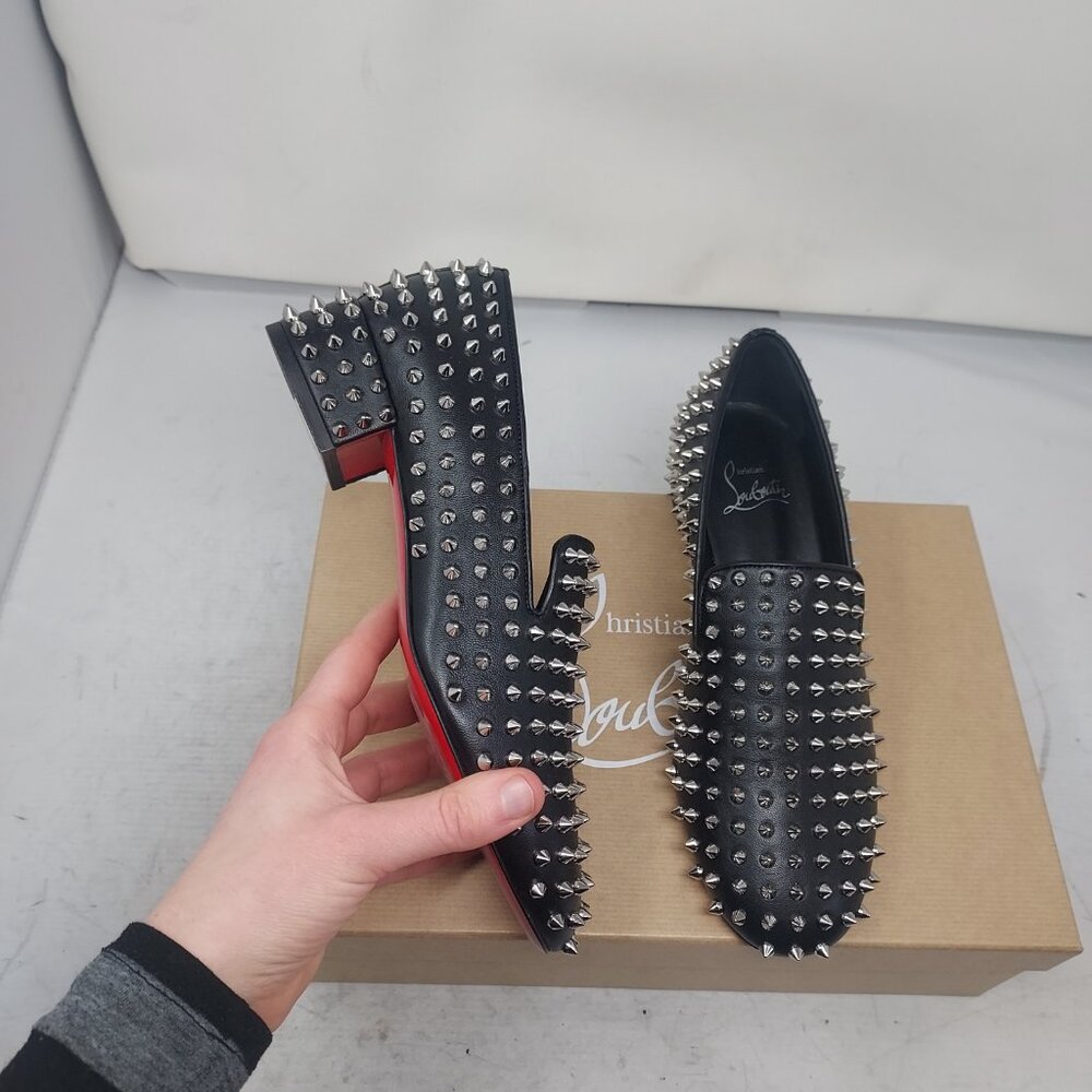 CHRISTIAN LOUBOUTIN WOMENS Black Spikeasy Stud Spike Leather Pump - Picture 1 of 12